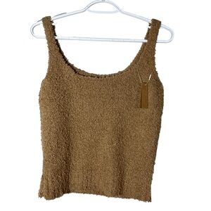 Skims Cozy Tan Sleeveless Top Size L/XL ( Small Stain )‎
